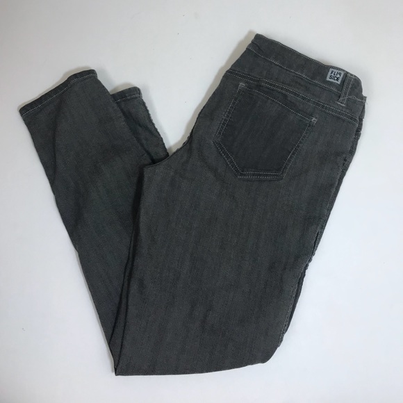 Flip Side Reversible Jeans sz 14 gray dark gray - Picture 1 of 3